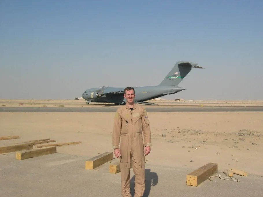 Greg Ford on a deployed flightline